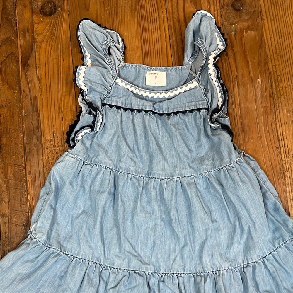 JCrew-crewcuts Chambray flutter dress size 4T